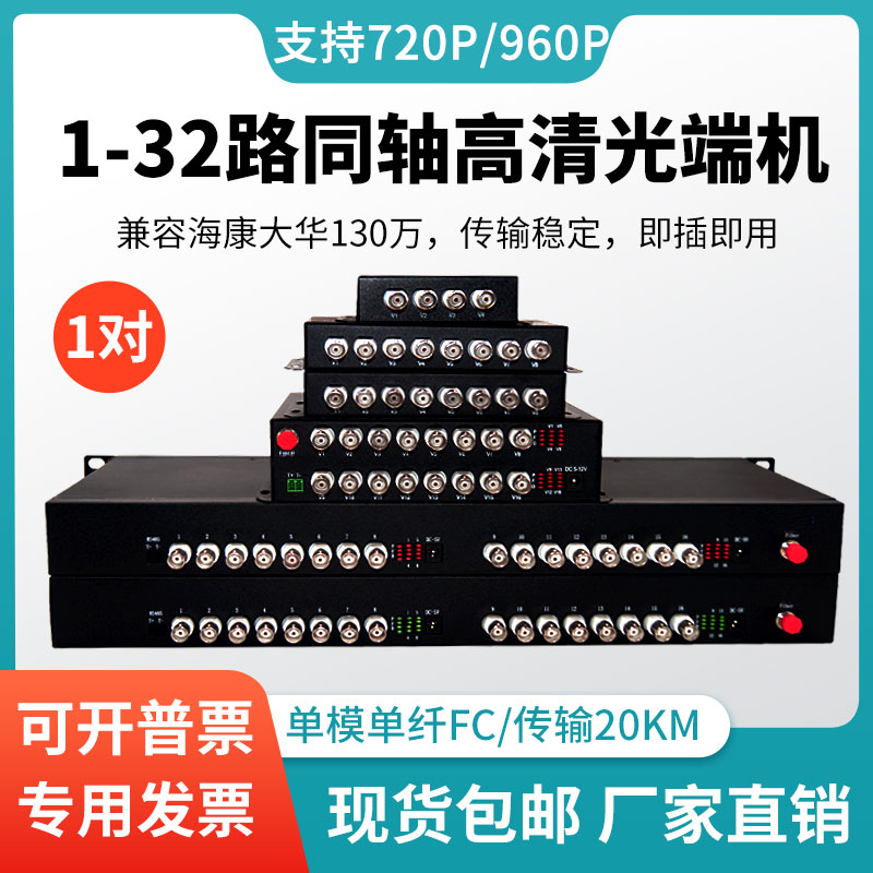 1-way 2-way 4-way 8-way 16-way 32-way Coaxial HD Optical MUX AHD Video Optical Mux CVI TVI