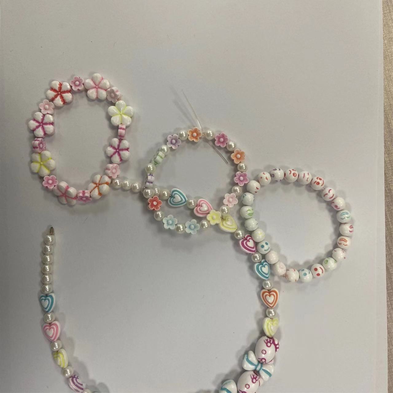 1398 children's beaded hand wear beaded girl gift handmade diy making material bag girls toddler toys