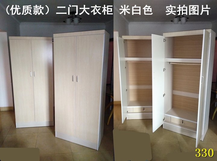Quảng Châu Phật Sơn tủ quần áo đơn giản hiện đại kinh tế lắp ráp bảng điều khiển gỗ cho thuê phòng ký túc xá đơn giản tủ nhỏ - Buồng tủ vải đựng quần áo