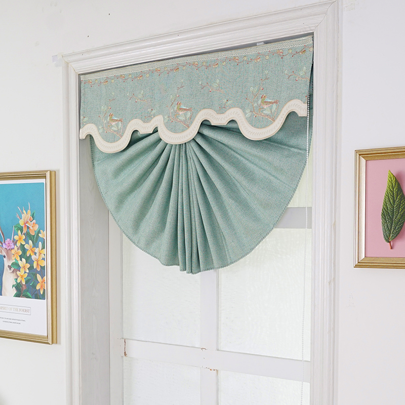 Curtain Minima Bedroom Living Room Living Room Small Window Kitchen Balcony Custom Shading Light Blocking Short Door Curtain installation Roman blinds