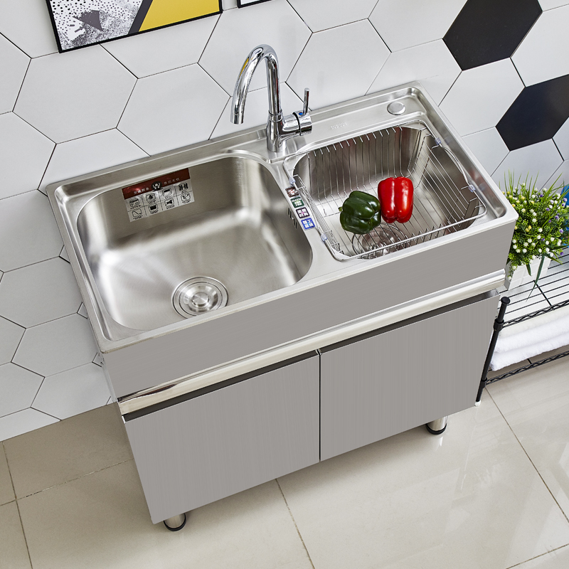304 Stainless Steel Laundry Cabinet Sink Cabinet Balcony Washbasin Laundry Pool Laundry Pool Bath Cabinet Kitchen Wash Basin Cabinet Combo-Taobao