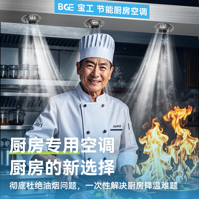 Baogong Kitchen Air Conditioner Restaurant Back Kitchen Cooler Canteen Hotel Kitchen Air Conditioner Commercial Kitchen Cooling