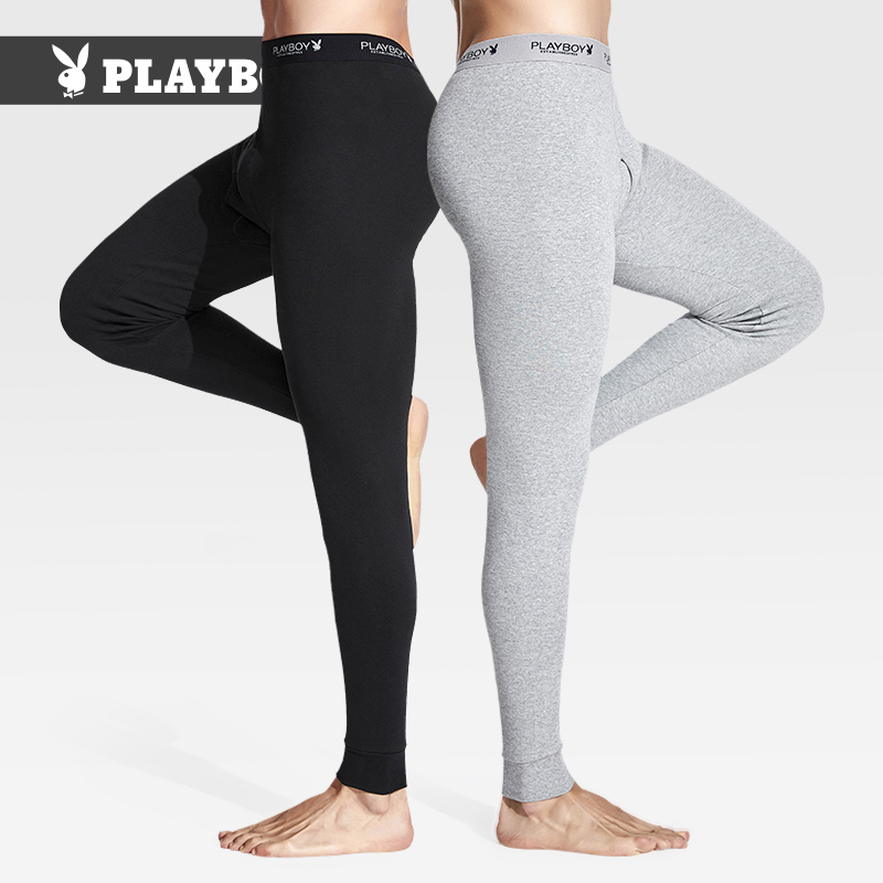 Playboy men's sanitary pants men's pure cotton thin warm pants wool pants underpants sanitary pants trend 2022 new