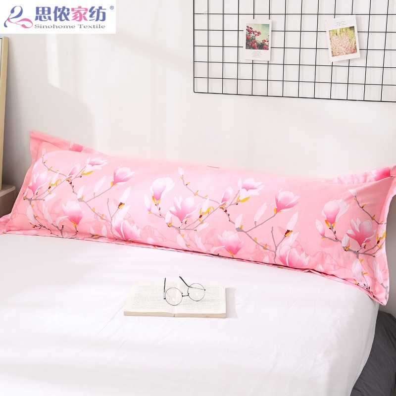 Pillow headgear Long-style double 1 5 m long pillowcase 1 2m lovers pure cotton pillowed pillow core cover full cotton double pillowcase 