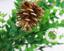 Supply dyed local pine Christmas dyed pine cones shooting props decorations gold and silver pine cones