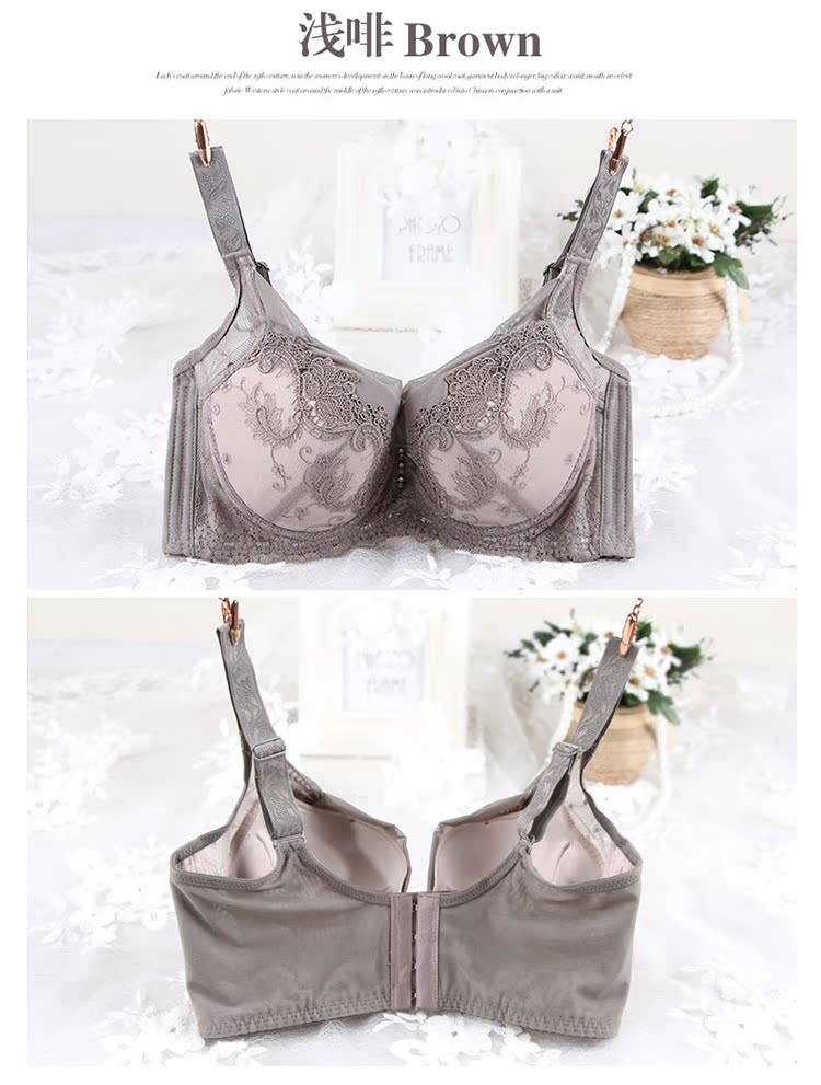 Fairy Yiyi mỏng mẫu áo ngực màu đen ren gợi cảm ngực nhỏ tập hợp đồ lót phụ nữ thu thập điều chỉnh áo ngực áo lót 3 dây