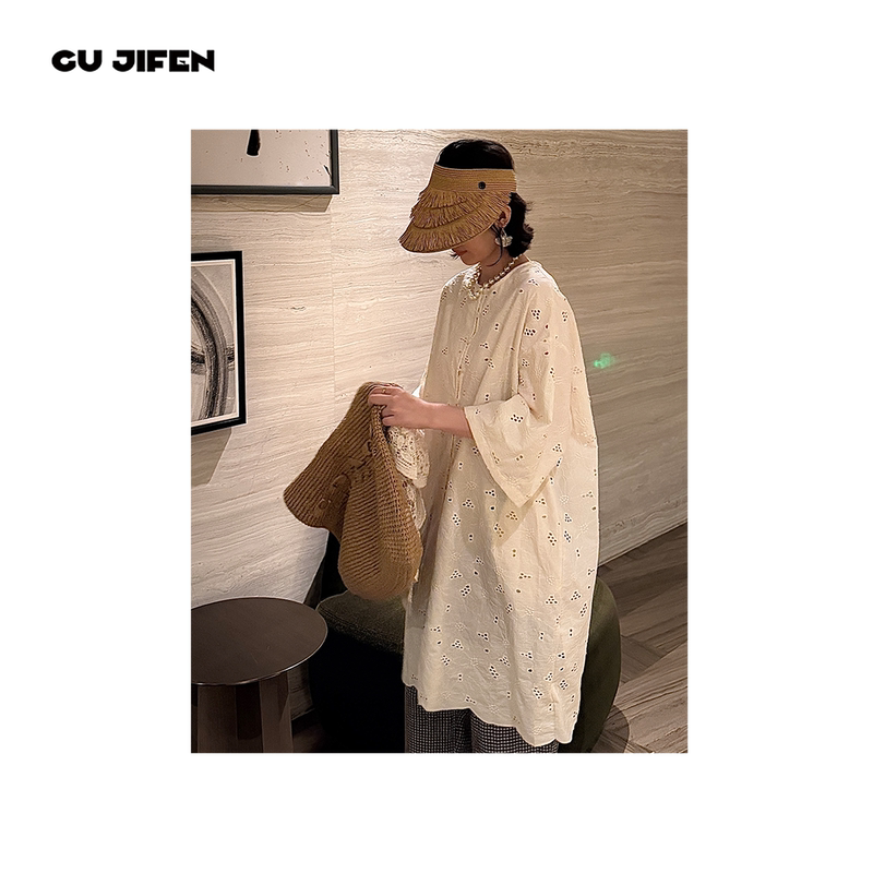 Anan2025|Hollow-Out Cloud Shirt|Old Money Style Three-Dimensional Carved Hollow-Out Dress X59133 Anan2025|Hollow-Out Cloud Shirt|Old Money Style Three-Dimensional Carved Hollow-Out Dress X59133