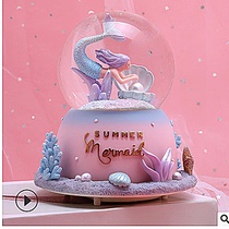 Dream mermaid Crystal ball Music box Rotating dancing Princess Music Box June 1 Childrens Day Birthday gift female