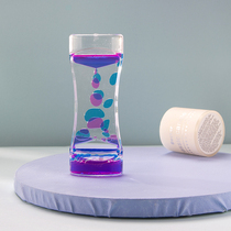 Creative Bicolor Pressure Hair Nerd Liquid Sand Leaking Oil Leak Drop Child Toothbrushing Timer Pendulum Birthday Present
