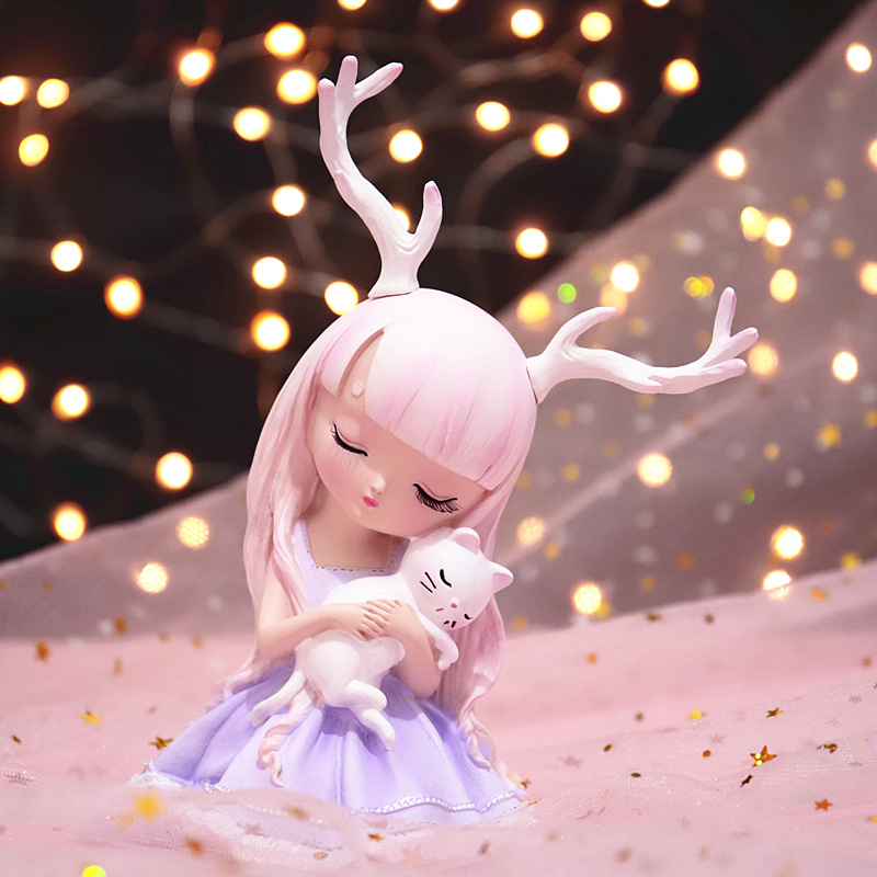 Dream Girls Swing Piece Cute Teenage Girl Hearts Room Bedroom Arrangement Decorations Desktop Small Furnishing Birthday Present