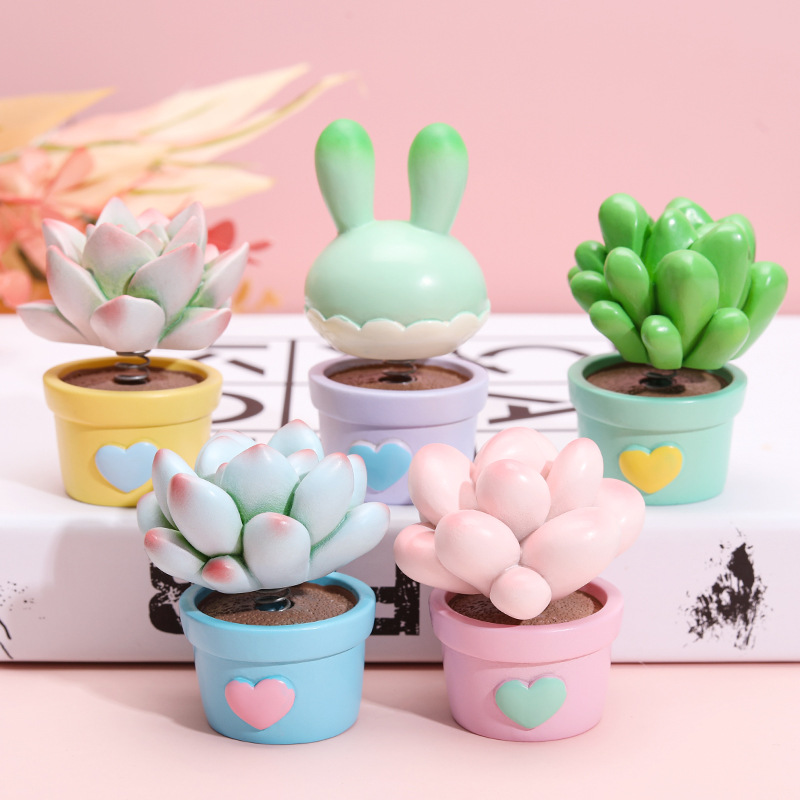 Multi-meat simulation plant potted bonsai ecstasy swaying pieces car swing home desktop shop window decorations small swing pieces