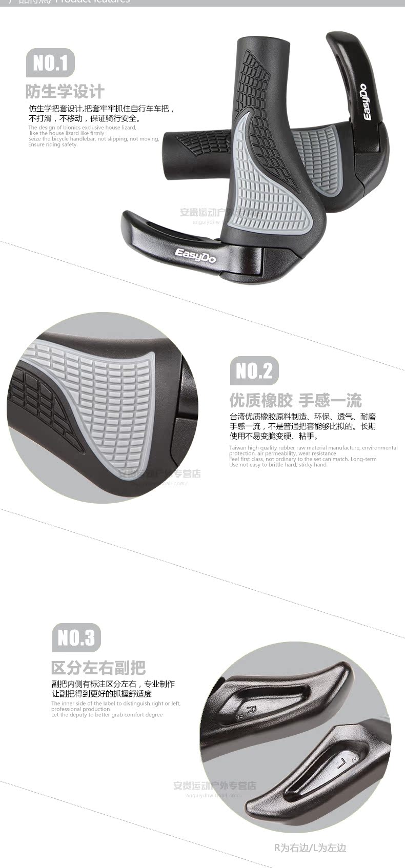 Poignées de vélo EASYDO - Ref 2351059 Image 7