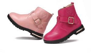 49元包邮   红蜻蜓童鞋2018冬季新款女童短靴公主靴保暖棉靴