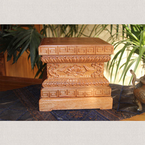 Customized base Buddha seat Buddhist niche altar table solemn Buddhist hall pure camphorwood lotus Guanyin Buddha statue base
