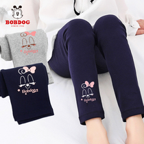 Babu bean Girls leggings Pure cotton outside wear spring and Autumn thin section Western style cartoon childrens children baby pants pants