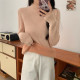 Suseyiku Autumn and Winter Korean Style Warm and Thickeneded Loose-Fitting One-Piece Velvet Half-Turtleneck Andy Velvet Knitwear for Women