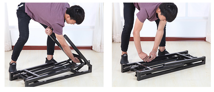Bàn gấp đứng gian hàng gấp bàn mùa xuân khung gấp bàn khung nhanh bàn chân dài bàn đào tạo chân - Bàn bàn học có giá sách