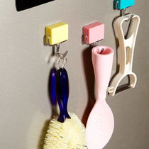 Japan Colorful Powerful Suction Magnet Hooks Fridge Sideboard Magnet Hooks Single load bearing 1kg