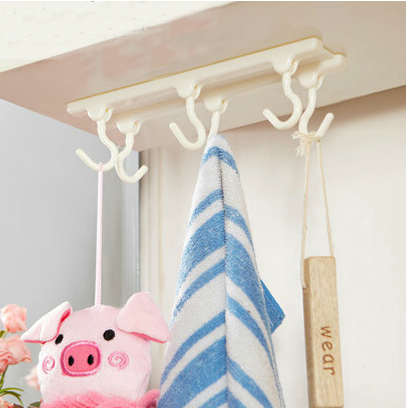 Japan KM Overall Cupboard Hook Creative Sticky Hook Powerful Load Bearing? with car 6 Lianhook Kitchen Hook hook Sticky Hook