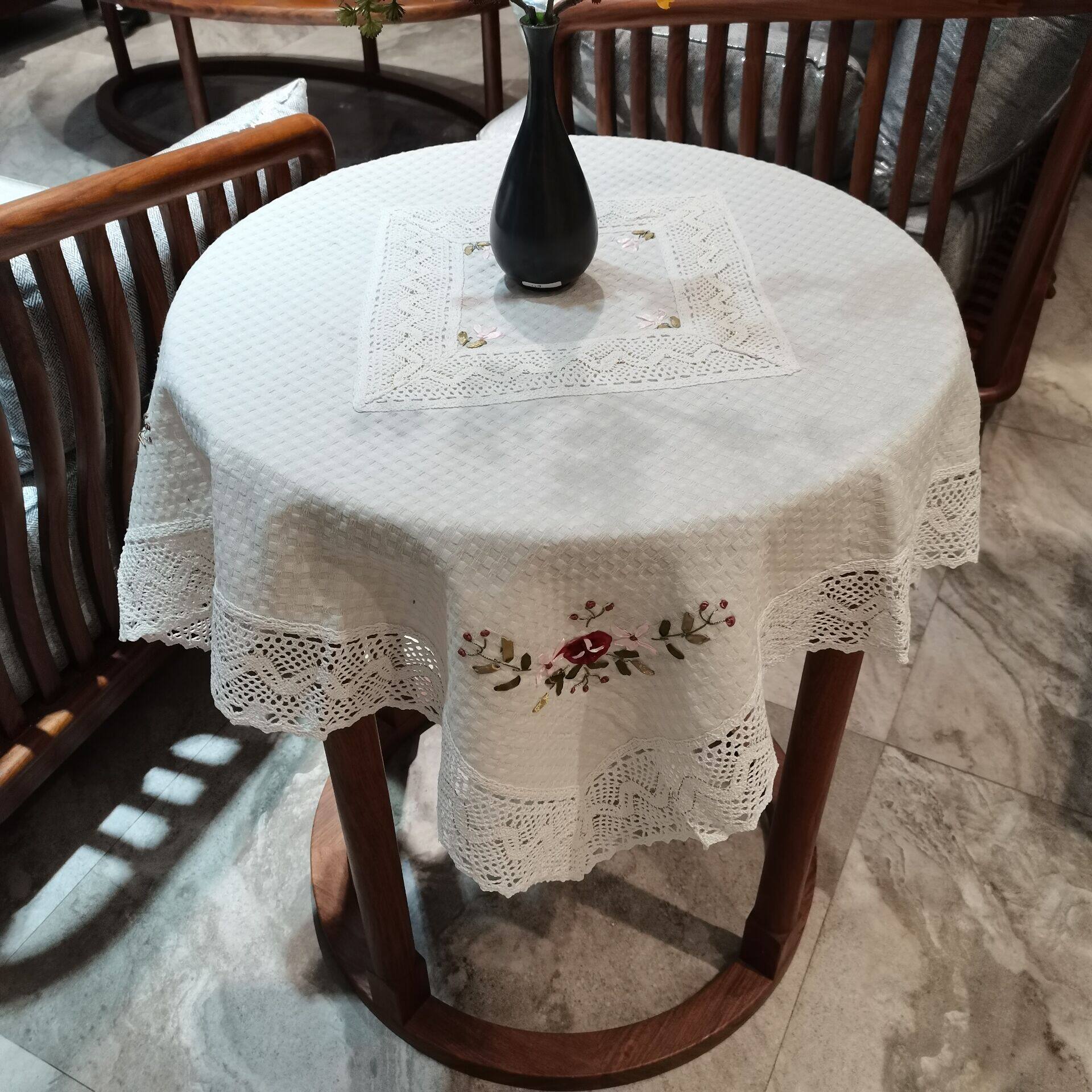Table Bubble Nordic wind retro tablecloth curved table rectangular round table table tea table cover