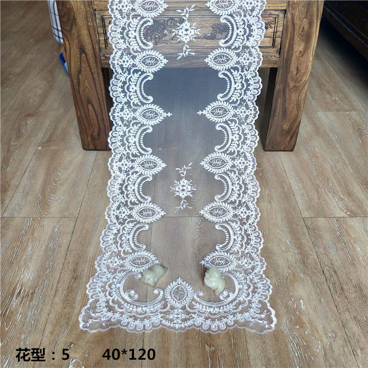 Eurostyle White Lace Embroidery Table Flag American Tea Table Table Cloth Makeup Desk Shoes Cabinet Five-Closet Multipurpose Cover Towels