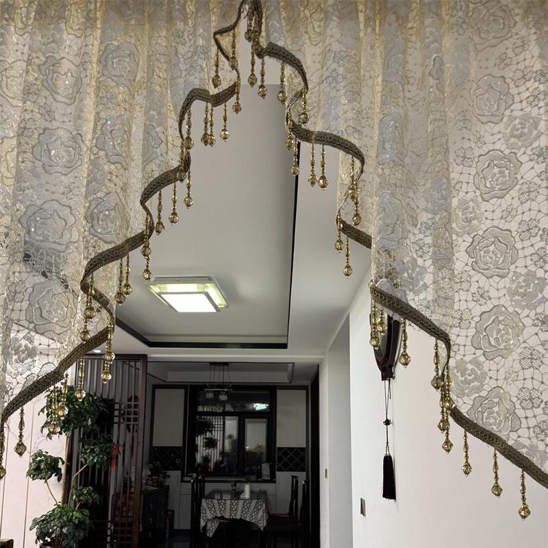 Rose Series Sequin Embroidery Vintage Punch-Free Door Curtain Hanging Curtain Beaded Curtain Partition Crystal Feng Shui Curtain Rose Series Sequin Embroidery Vintage Punch-Free Door Curtain Hanging Curtain Beaded Curtain Partition Crystal Feng Shui Curtain