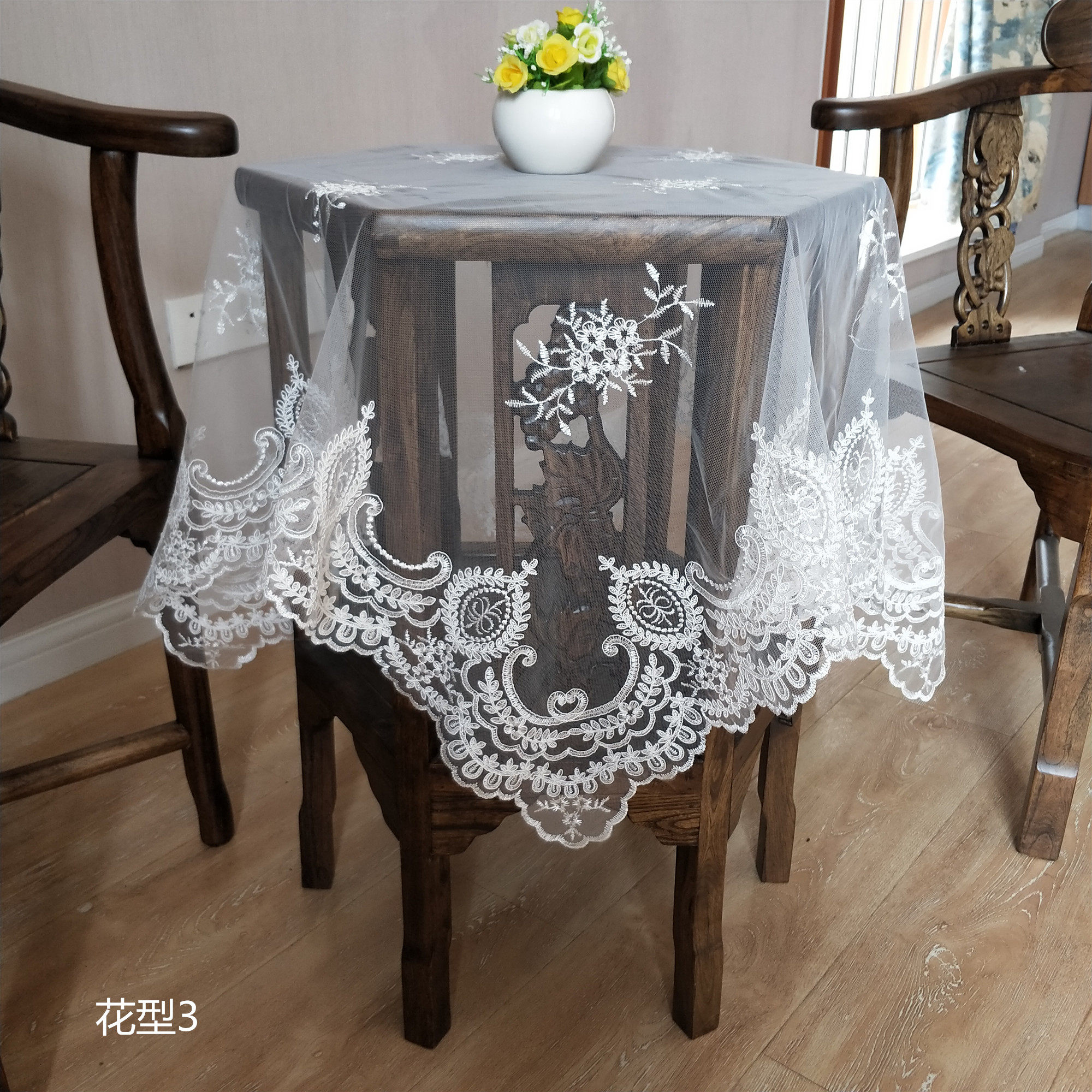 European lace tablecloth square table round table fabric double door refrigerator 65 inch TV special multi-purpose scarf jewelry towel