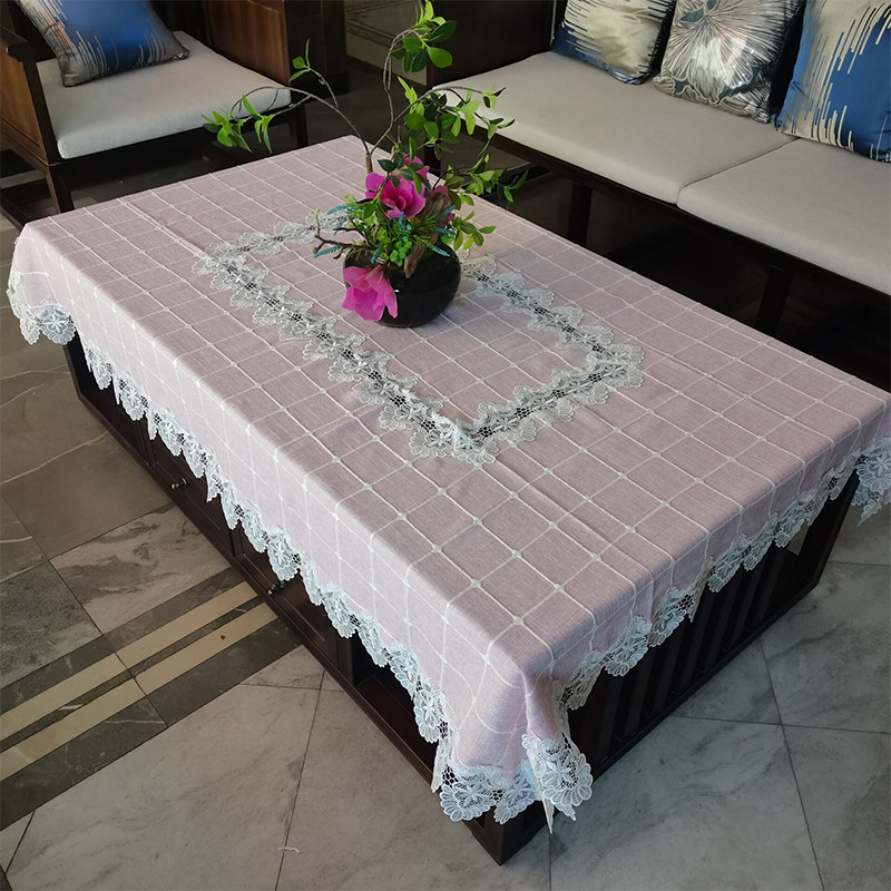 Tablecloth coffee table table mat light luxury high-level sense new rectangular TV cabinet desk table dust-proof cloth tablecloth