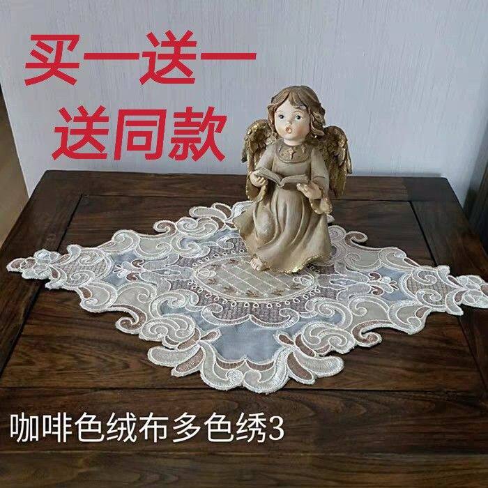 Eurostyle Palace Vinting Retro Lace Dining Mat Table Vase Telephone ornaments Ornament Cushion Solid Wood Furniture Anti-Scratches Ornaments Towel-Taobao