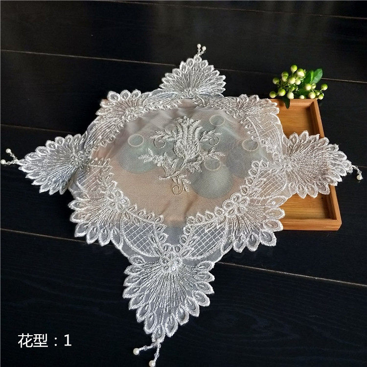 Lace Handcrafted Nails Pearl Multipurpose Cover Towels Tea Tray Tea Set Microwave telephone Acoustic Small Appliances Dust Resistant cloth Dining Mat