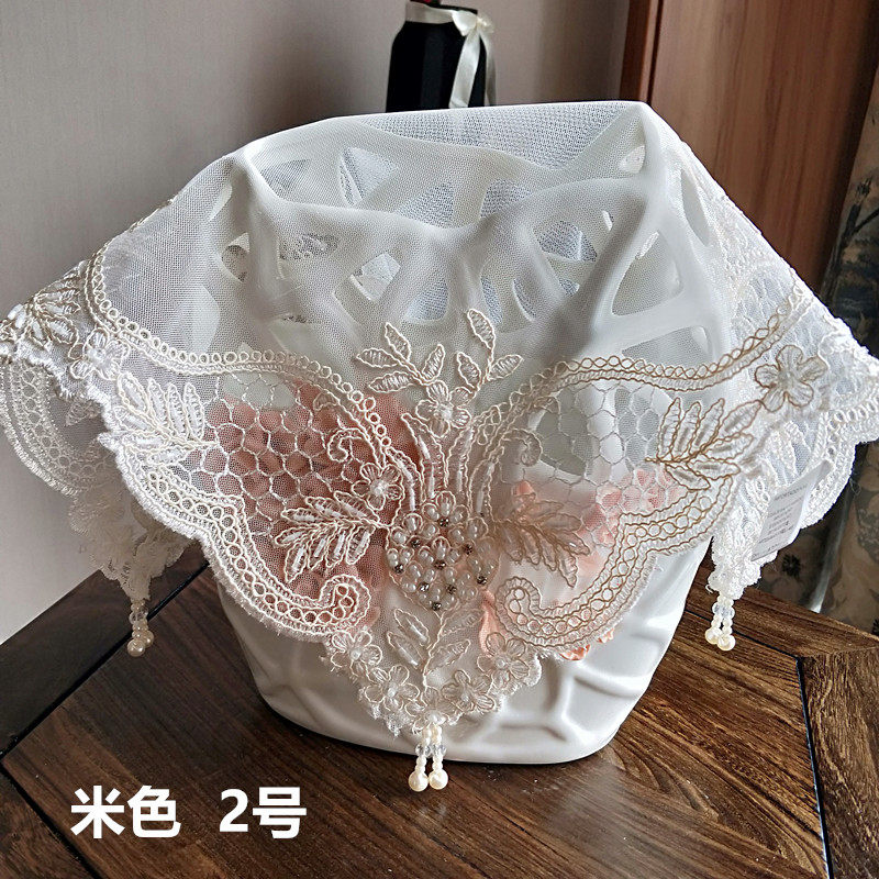 European lace handmade nail embroidery tablecloth tea plate tea plate laptop phone cover towel dust-proof cloth jewelry