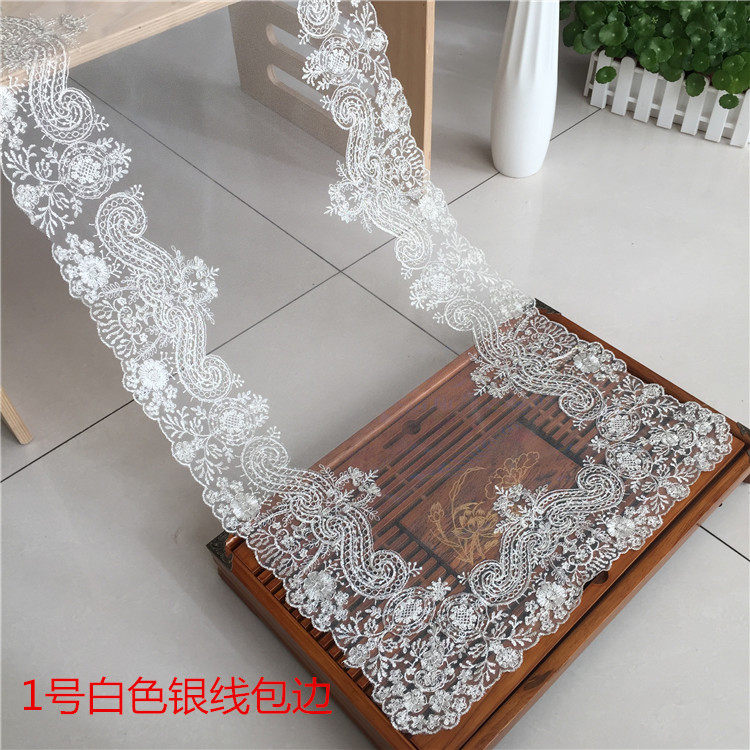 High-end custom lace embroidered table flag tablecloth table cloth table tea table cloth makeup table 5 bucket closet shoe cabinet cover towel dust cloth