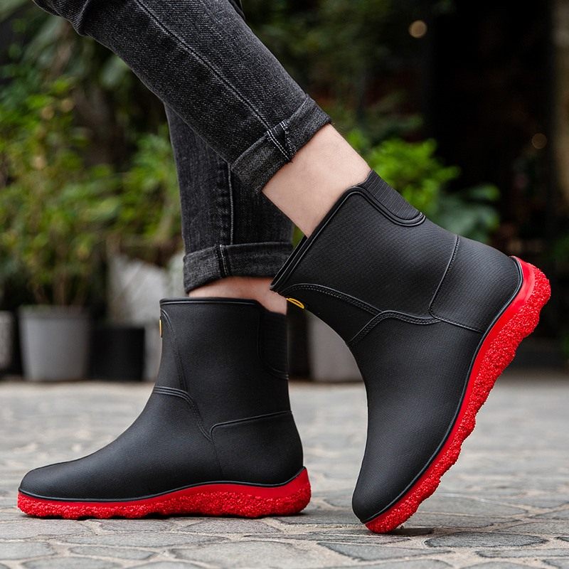 Japanese Rainshoe Men Short Short Slide Short Slide Kitchen Fishing Shoes Fishing Car Shoes