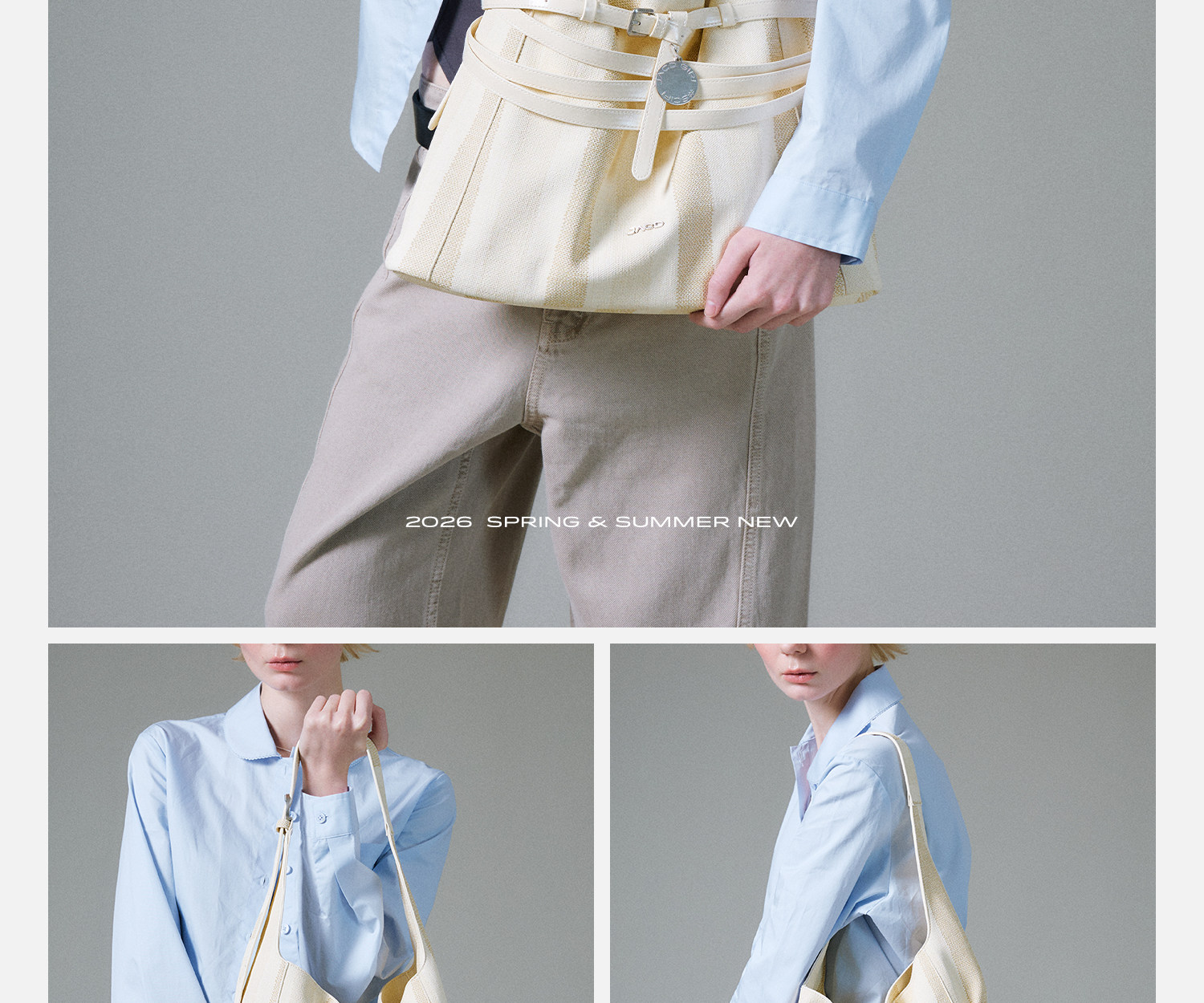 JACD Linen Magnetic Snap Shoulder Bag
