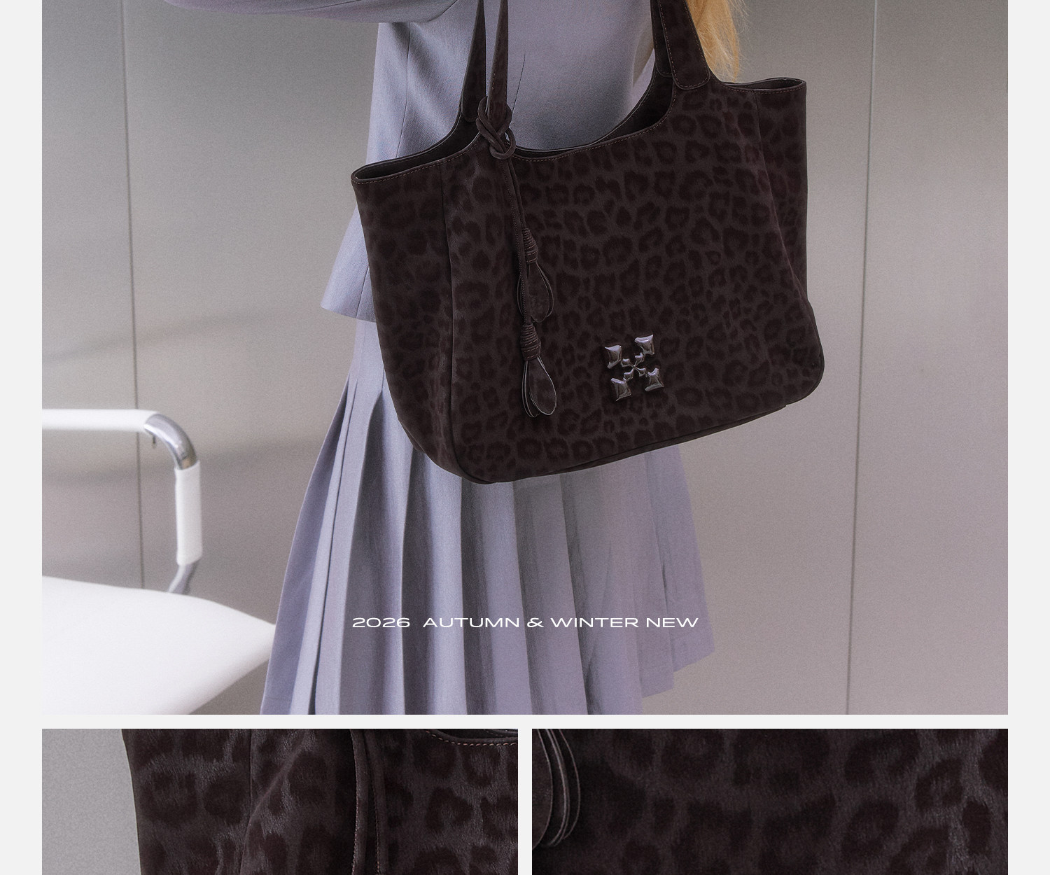 JACD Leopard Print Faux Leather Shoulder Bag