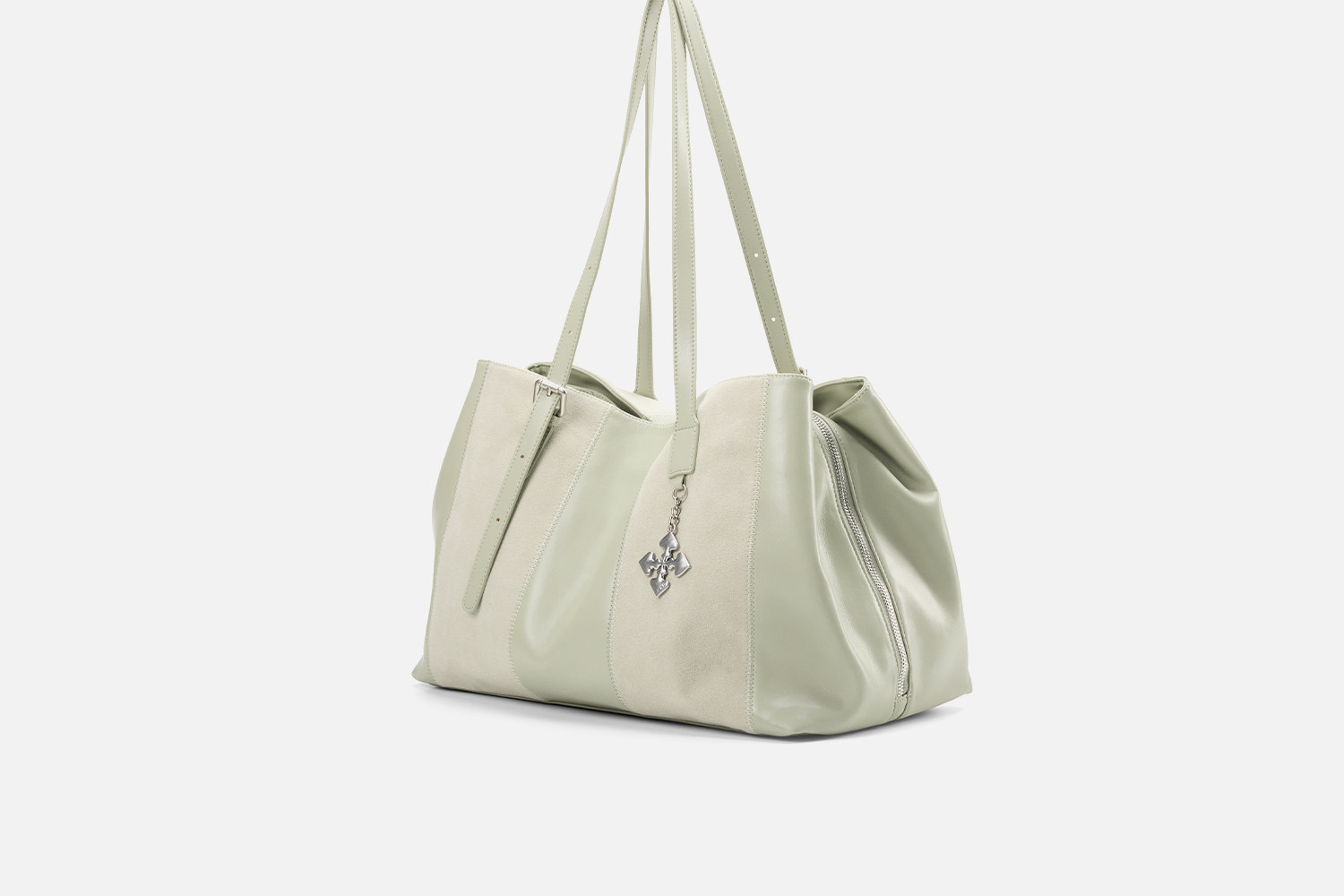 JACD Cardamom Green Leather Tote Shoulder Bag