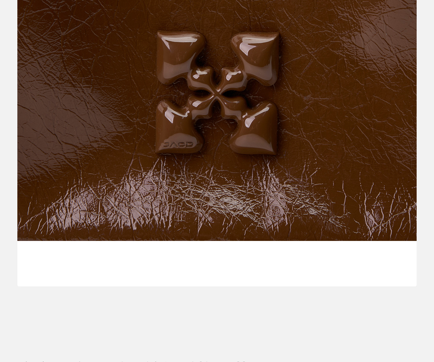 JACD Amber Brown Synthetic Leather Magnetic Snap Tote Bag