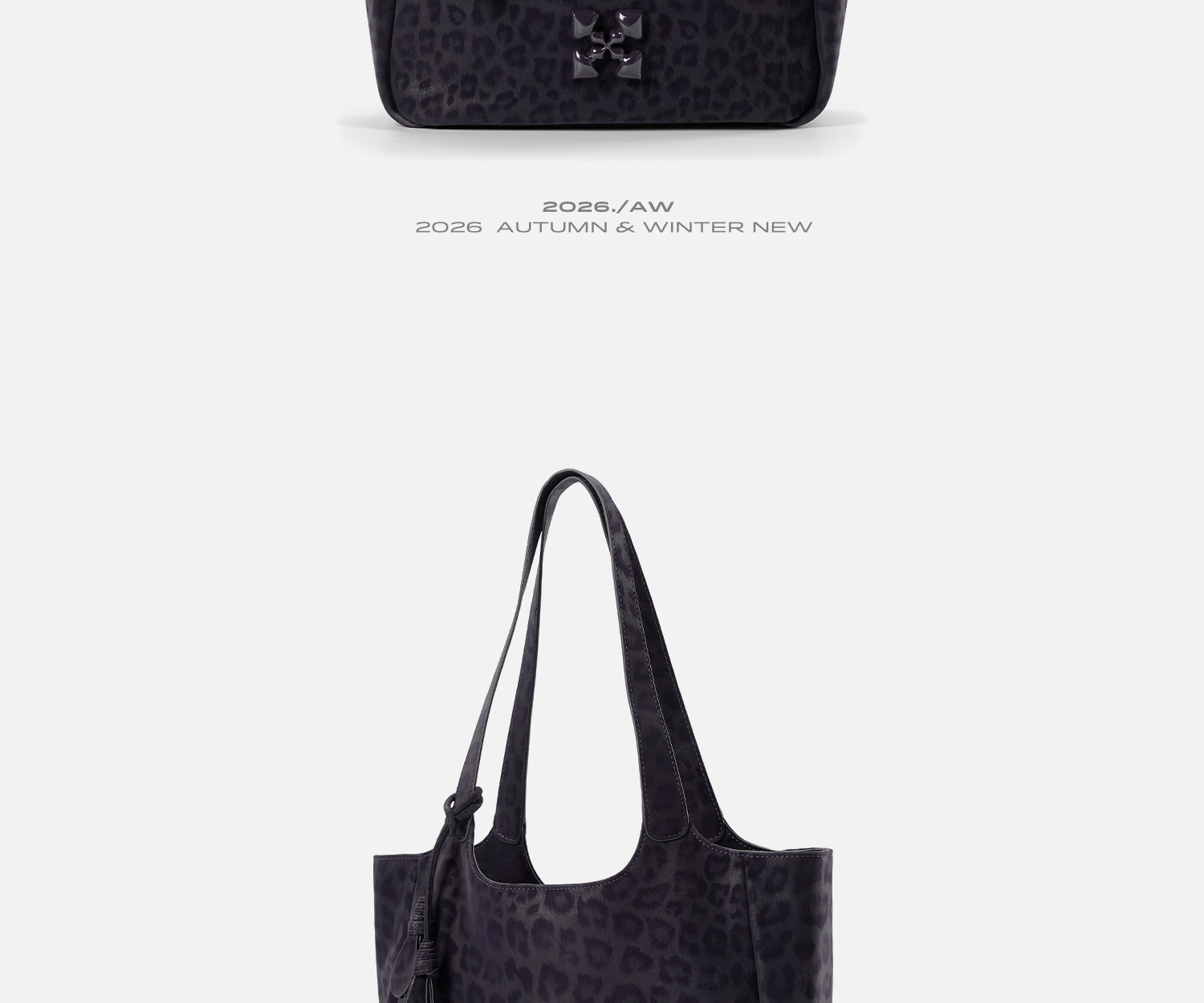JACD Faux Leather Magnetic Snap Tote Bag