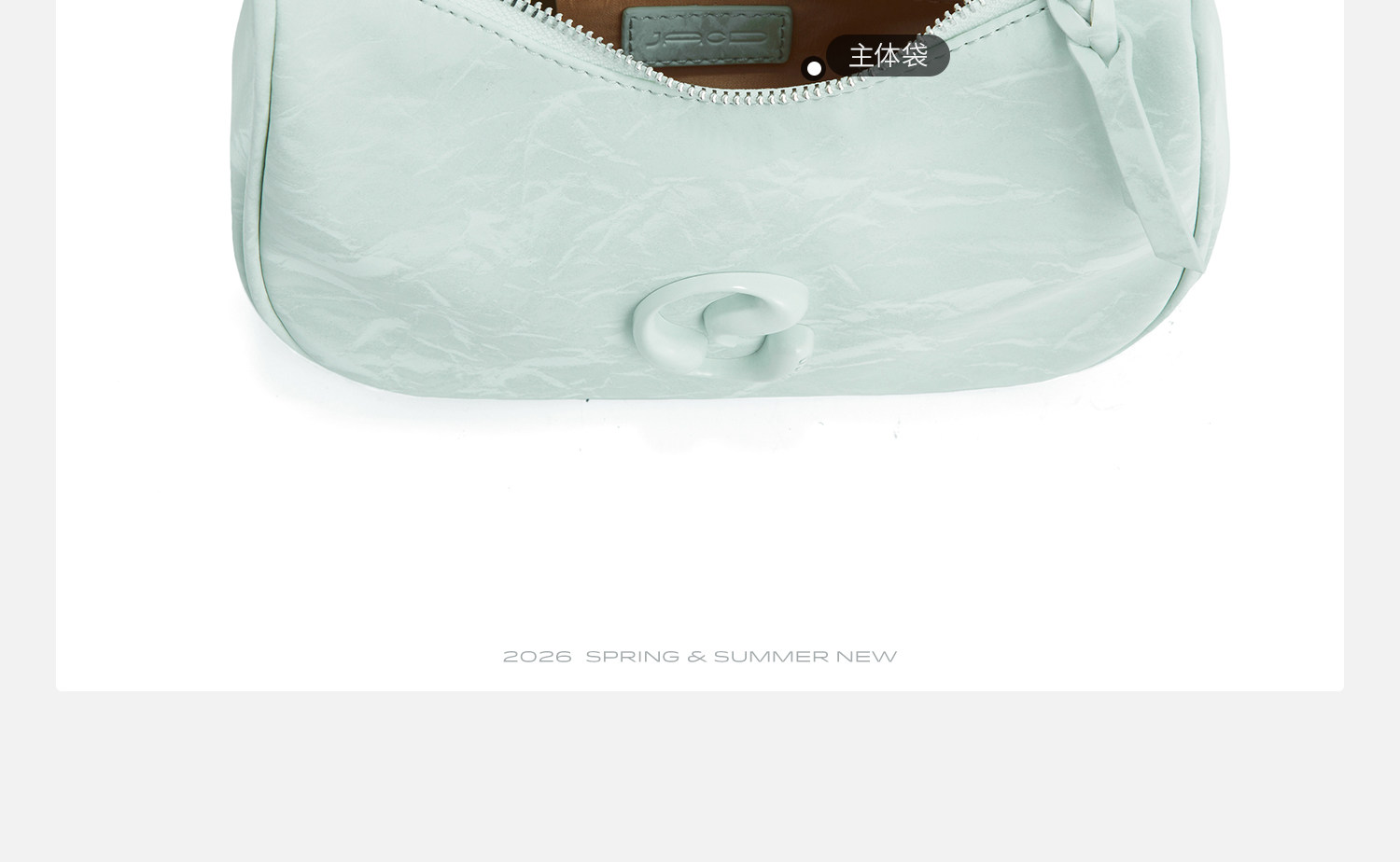 JACD Faux Leather Zip-Top Underarm Bag