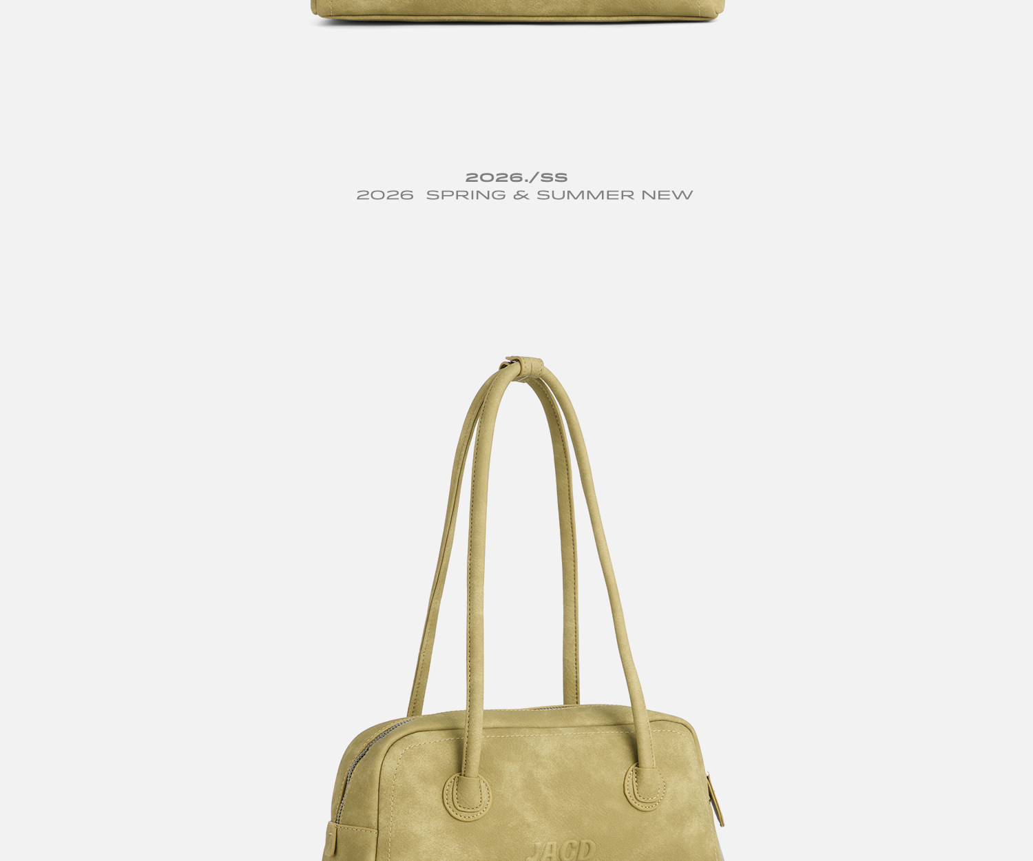 JACD Cinnamon Brown Faux Leather Zip-Top Bowling Bag