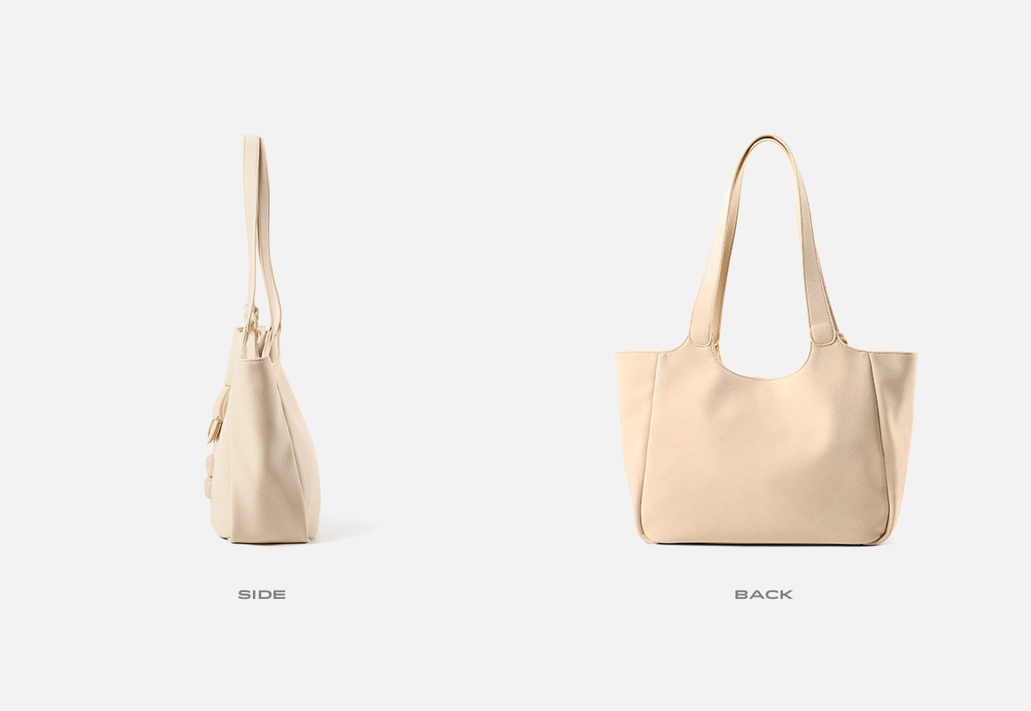 JACD Faux Leather Magnetic Snap Tote Bag