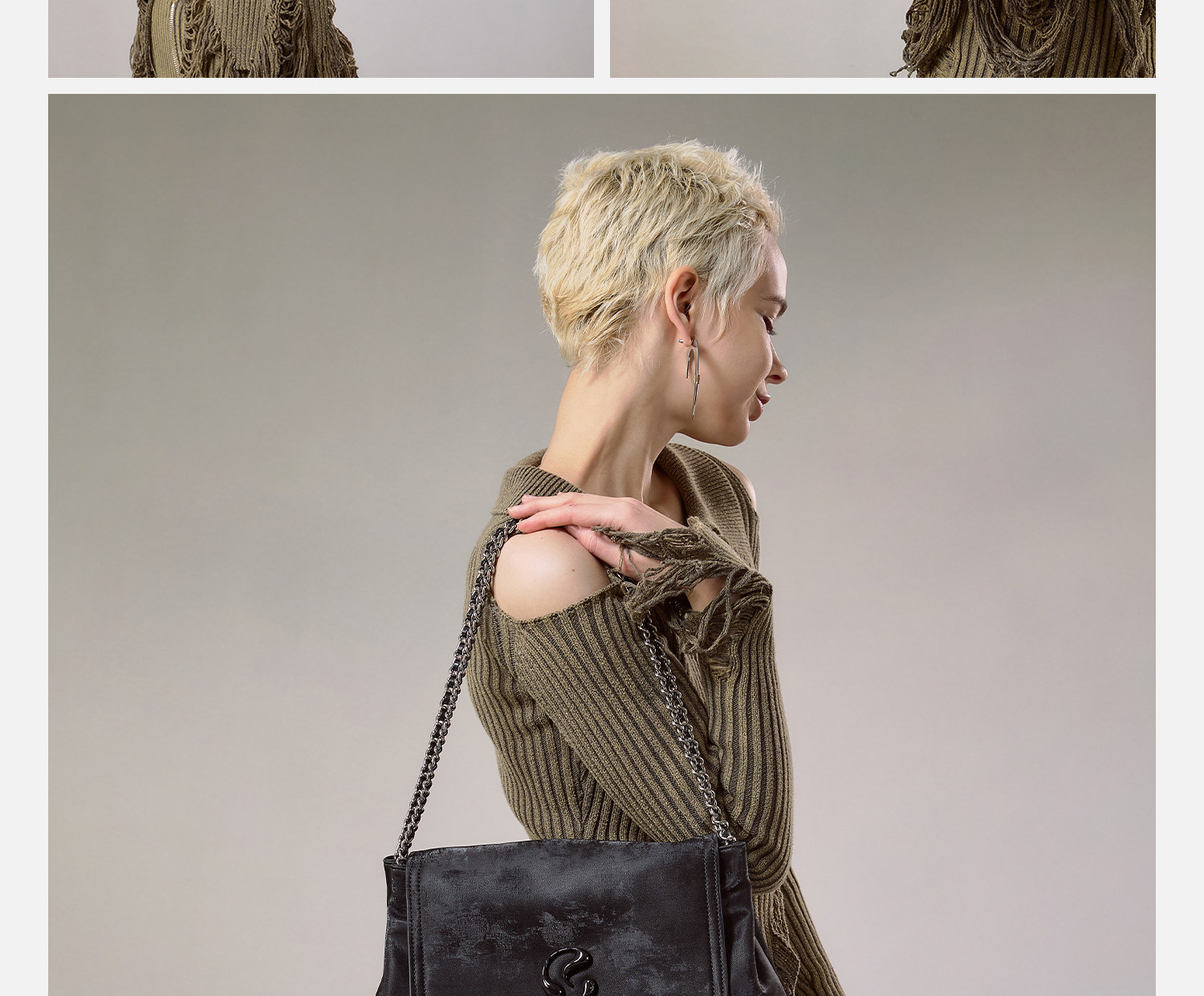 JACD Black Faux Leather Flap-Top Shoulder Bag