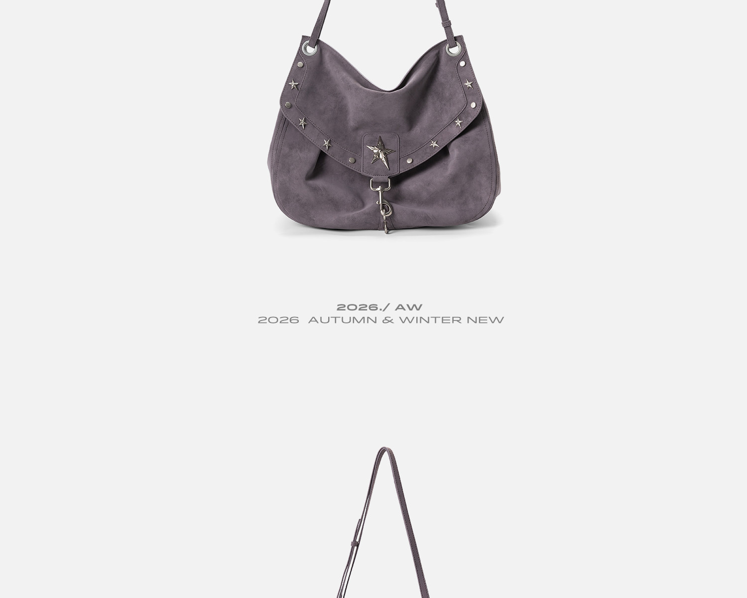 JACD Mist Purple Flap-Top Shoulder Bag