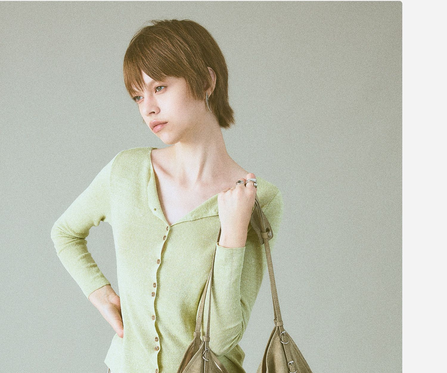 JACD Magnetic Snap Leather Tote Bag