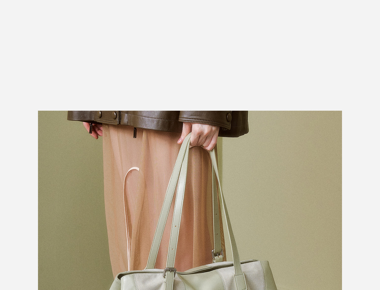 JACD Cardamom Green Leather Tote Shoulder Bag