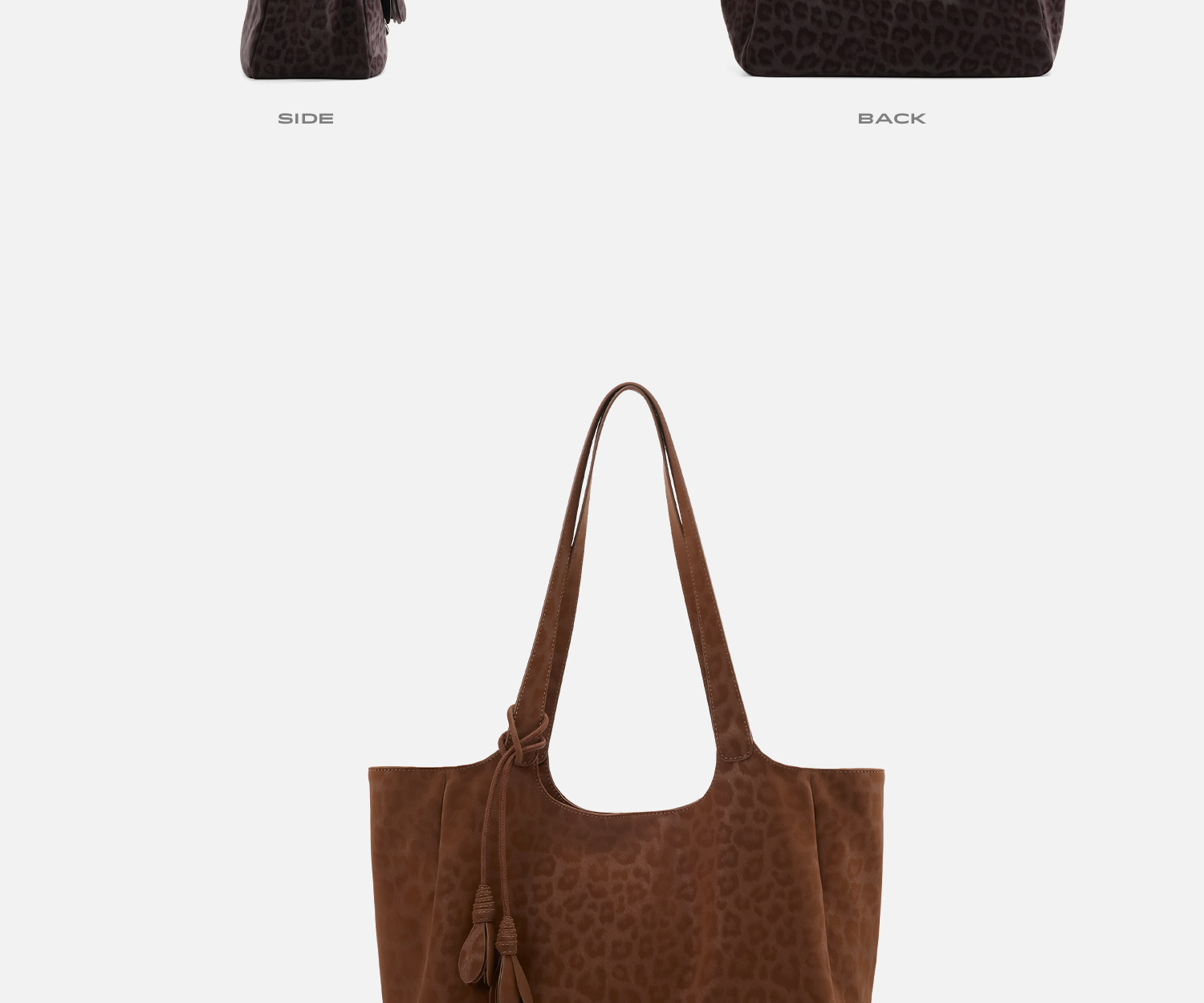 JACD Leopard Print Faux Leather Shoulder Bag