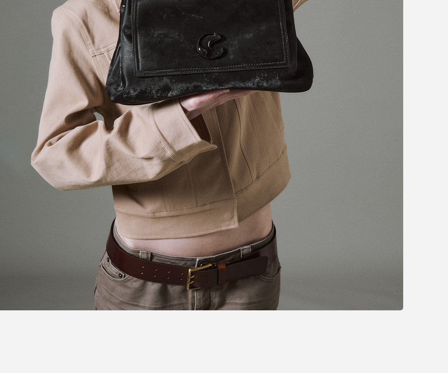 JACD Black Faux Leather Flap-Top Shoulder Bag