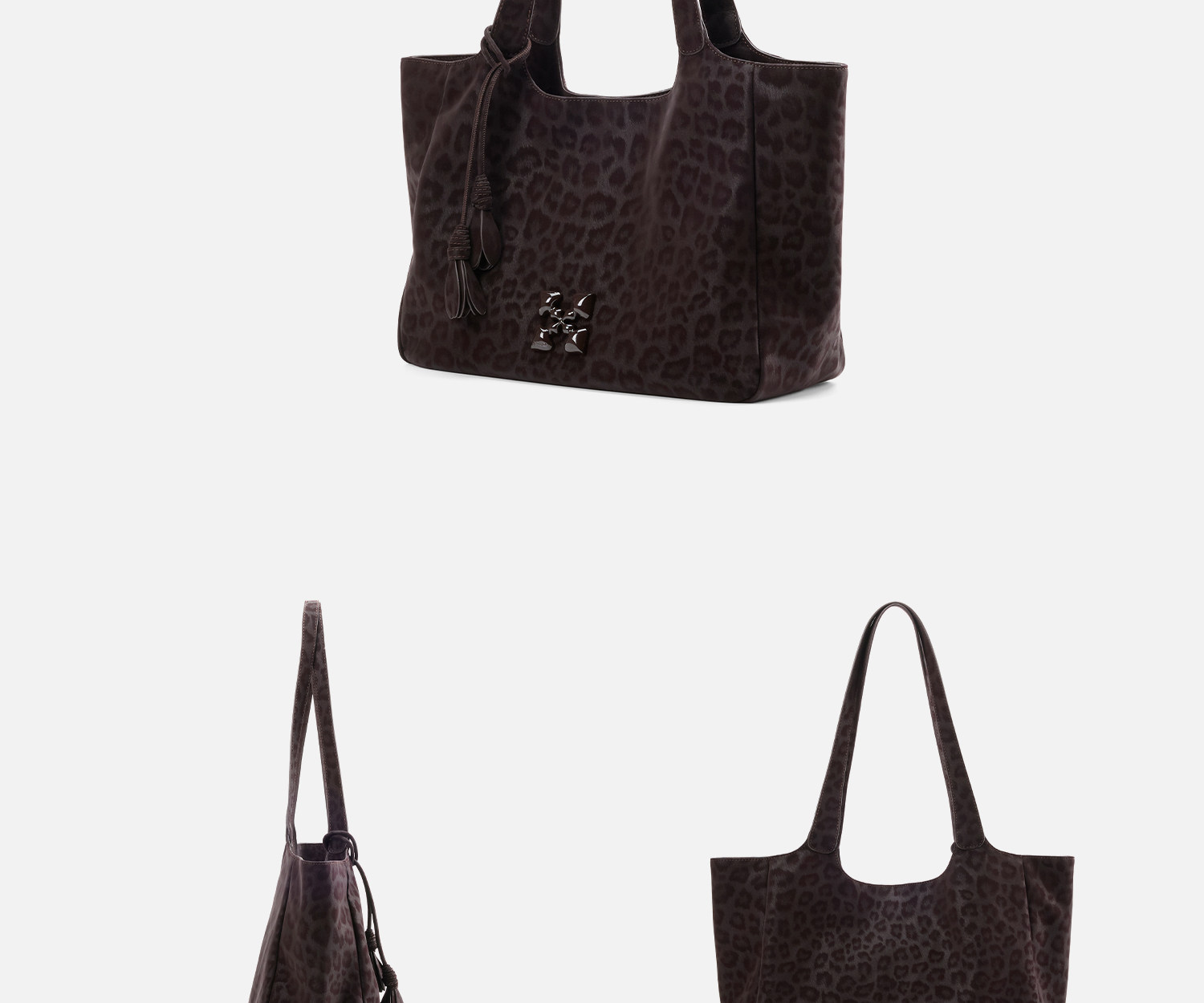 JACD Leopard Print Faux Leather Shoulder Bag
