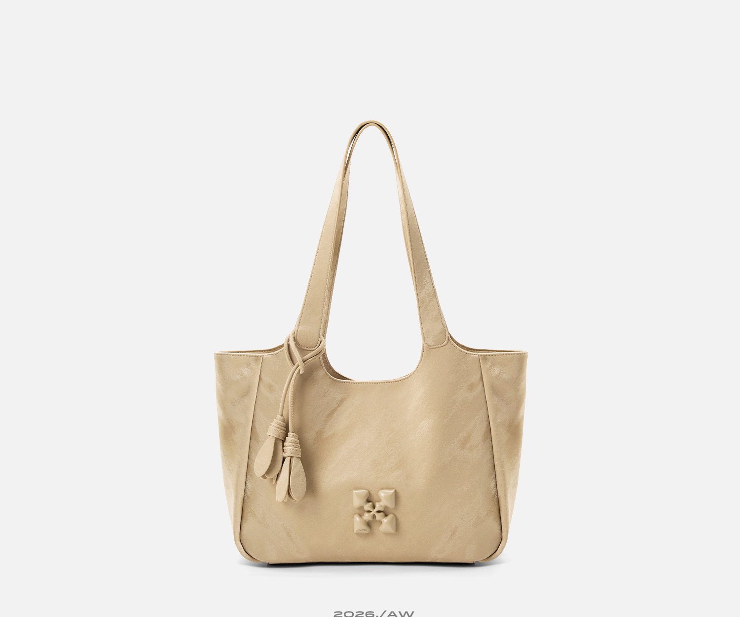 JACD Faux Leather Magnetic Snap Tote Bag
