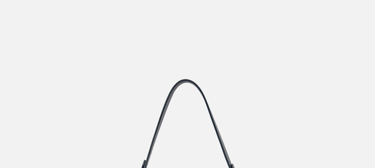 JACD Denim Crescent Underarm Bag - Zip-Top